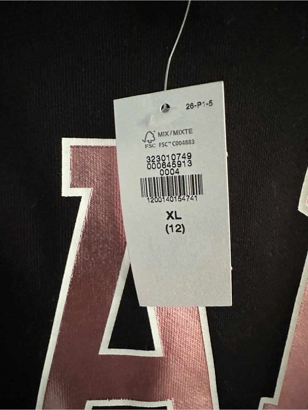 GAP Black Hoodie with Pink Lettering